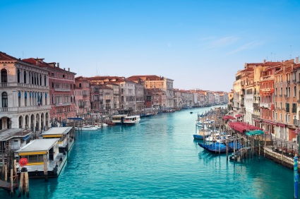 Lining the Grand Canal of Venice are hundreds of fanciful palazzos